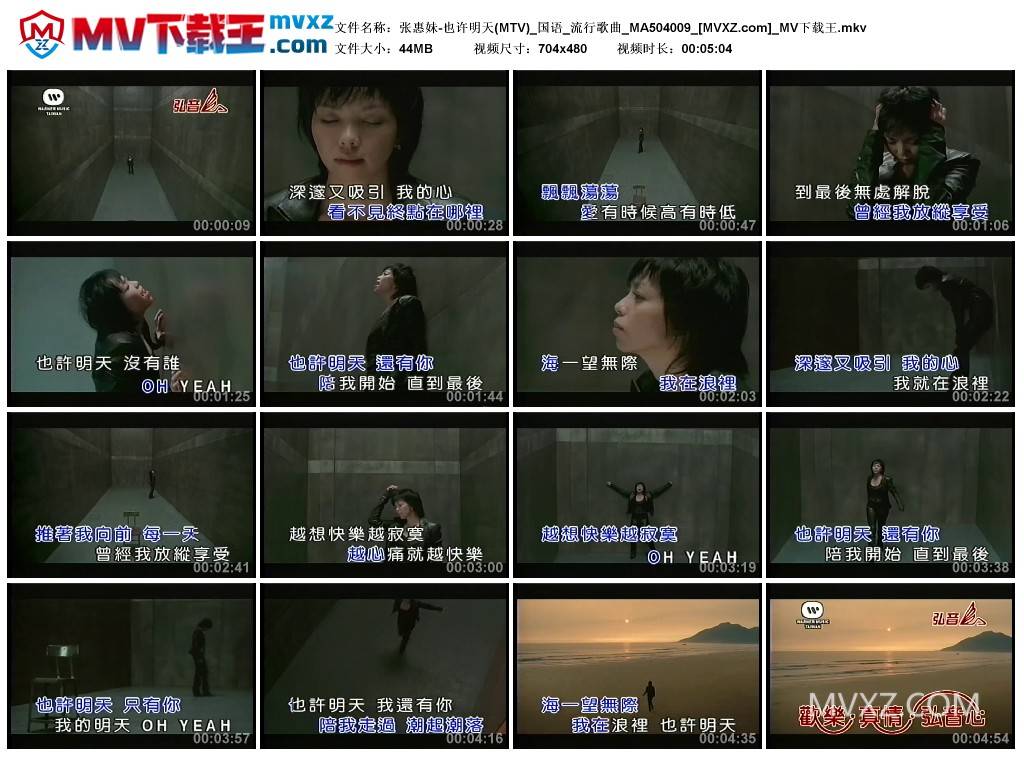 张惠妹-也许明天(MTV)_国语_流行歌曲_MA504009